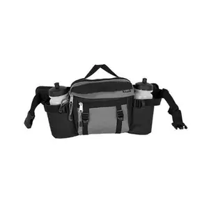 212 MAIN Men's Insulated Fanny Pack - 10 in. Waist Bag with Dual Squeeze Bottle Holders, Multiple Pockets, Zip Closure for Outdoor Activities, Dual Holders