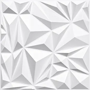 Wall Panels  for Interior Wall Decor, 19.7" x 19.7" White  Textured Wall Panels, Paintable  Wall Decor Covering Panels for Living Room Bedroom