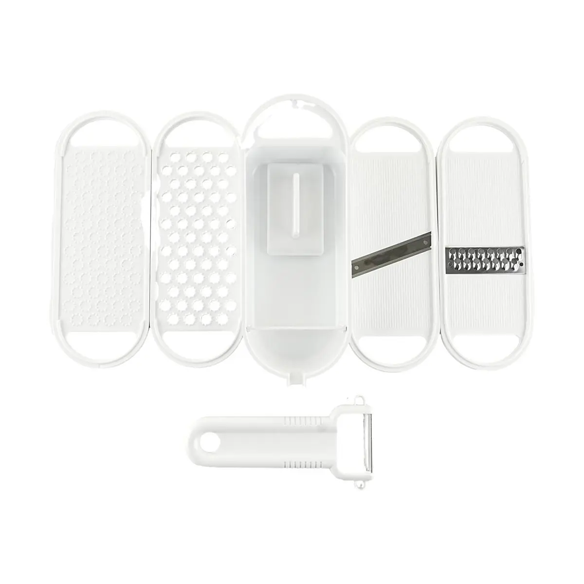 FREIZ Japan GC Vegetable Slicer Set - Mandoline Grater for Kitchen Prep, Julienne & Slice, White FREIZ Japan GC Vegetable Slicer Set - Mandoline Grater for Kitchen Prep, Julienne & Slice, White