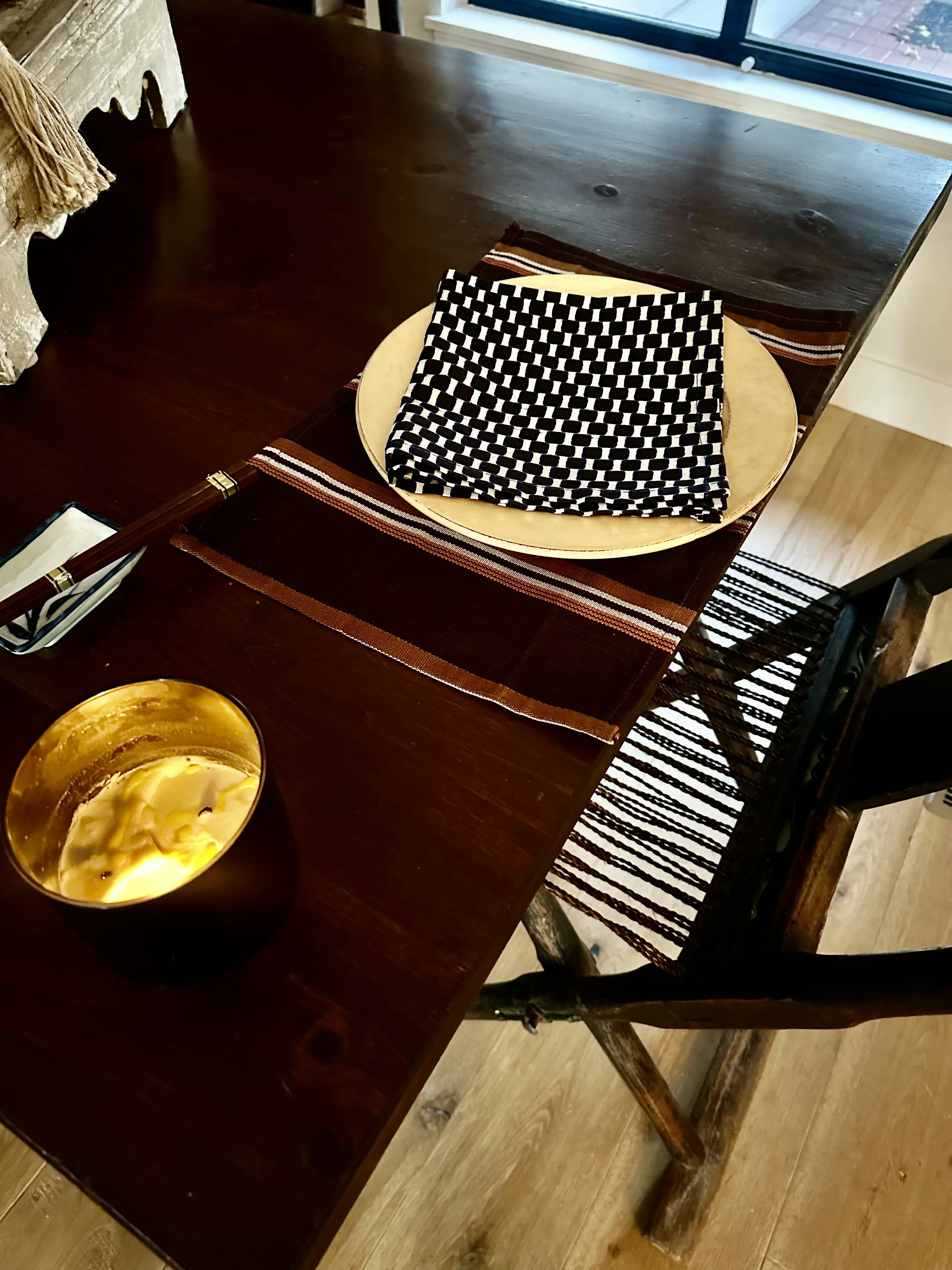 Checkered Cotton Napkin for Kitchen and Dining Tableware -