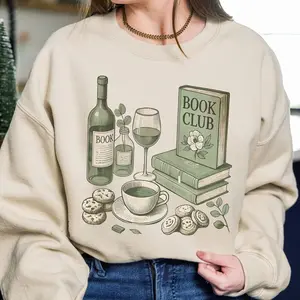 Book Club T-Shirt, Bookworm Sweatshirt, Book Worm Hoodie, Book Lover Gift, Booktok Merch, Bookish Tee