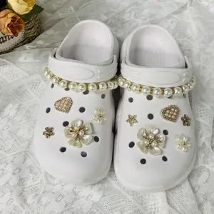 USOQ 12pcs Shoe Charms for Crocs Rhinestone Bling  Designer Accessories for Women Girls Luxury Rhinestone Jewelry Shoe Decoration with Bling Girly Chains Fashion for Party Favors Birthday Gifts