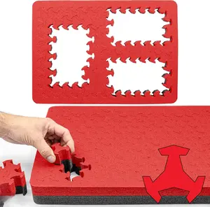 Eylar RAGAR Insert For Pelican 1550 17.75" x 12.5" Reconfigurable & Reusable Protective XP Crosslinked Foam Insert For Equipment And Camera Hard Cases (1 Ragar Layer & 1 Pad) (Red/Black)