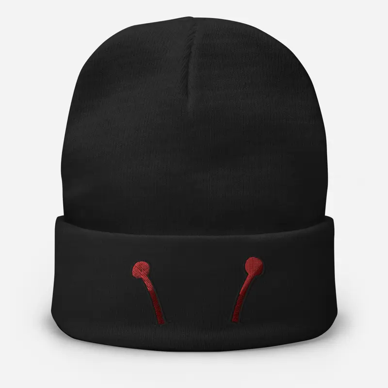 Embroidered Naruto Mangekyo Sharingan Beanie W/Satin Lining