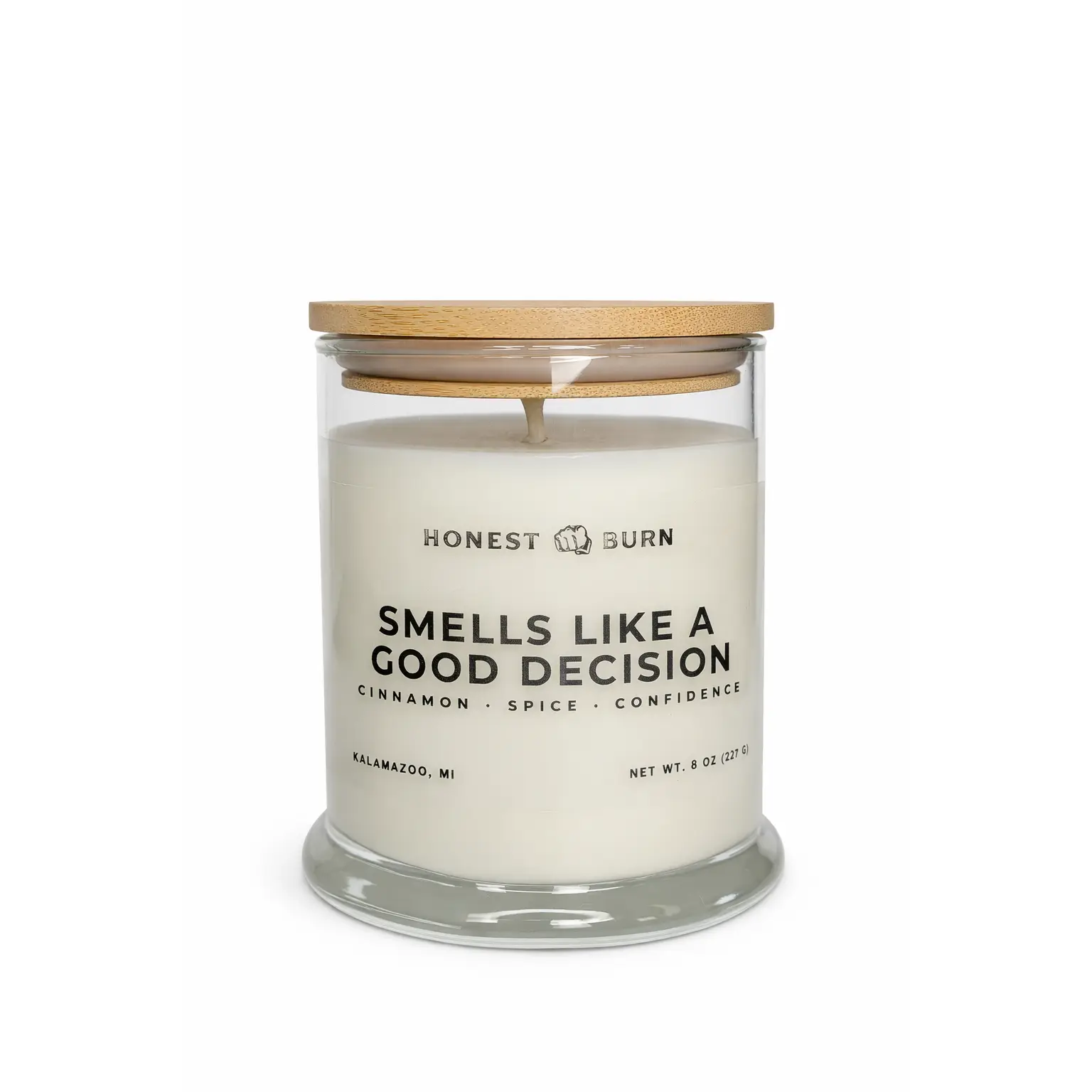 Smells Like A Good Decision Candle - 8 oz. Candle - Soy Wax - Hand Poured - Cinnamon, Spice, Confidence