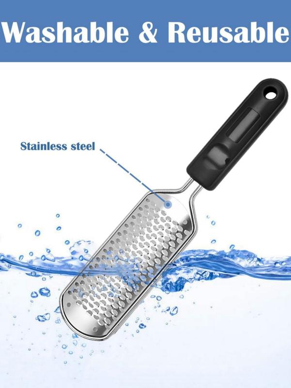 LMMAKE Professional Stainless Steel Foot File with Detachable & Reusable Design Abrasive Surface for Dead Skin Calluses & Rough Patches Ideal for Home Pedicures Salon Treatments Foot Care for Adults