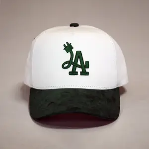 LA Plug - Deep Green/Off White Two Tone - Premium A-Frame Snapback