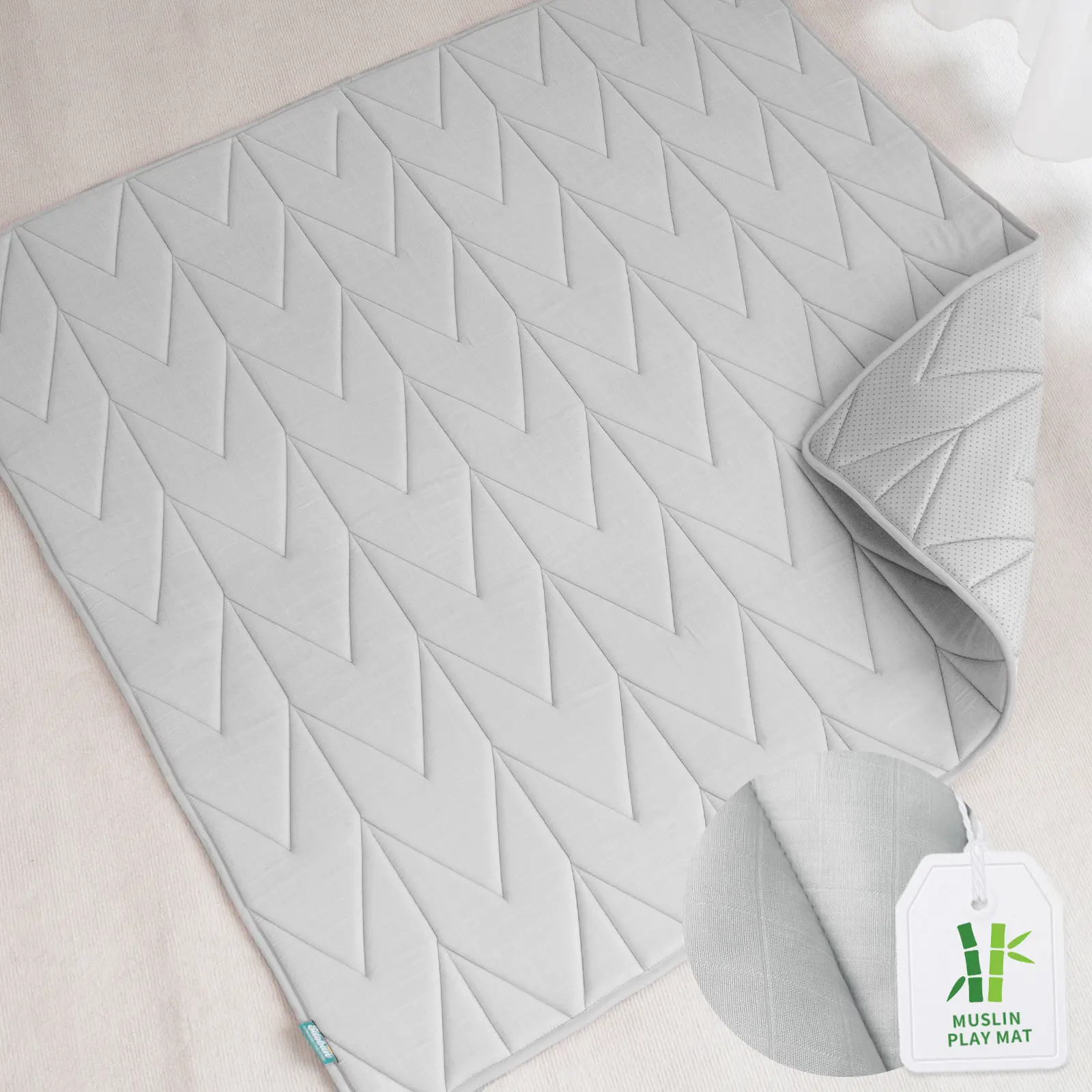 Solid Grey (Cooling Bamboo Muslin Surface+Foam)