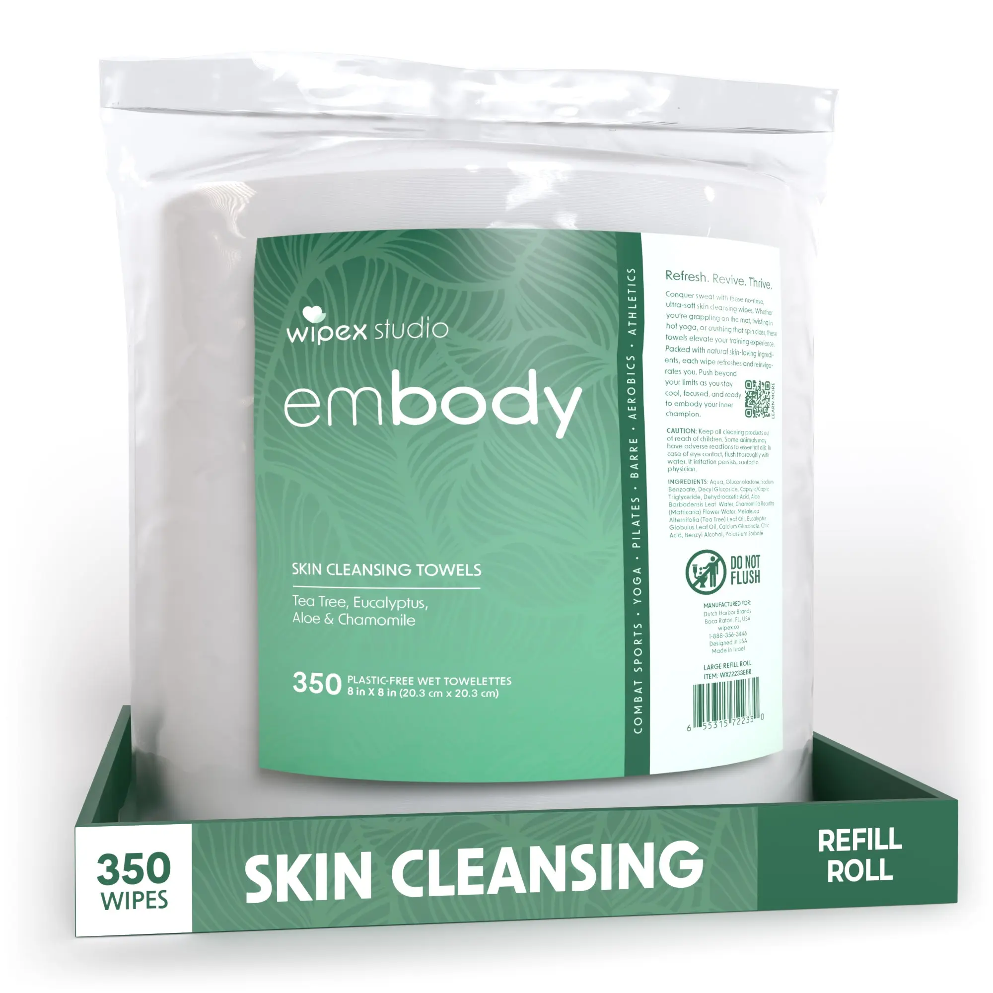 Embody® Natural Body Wipes 350ct Mega Roll | Premium Hygiene for Active Lifestyles
