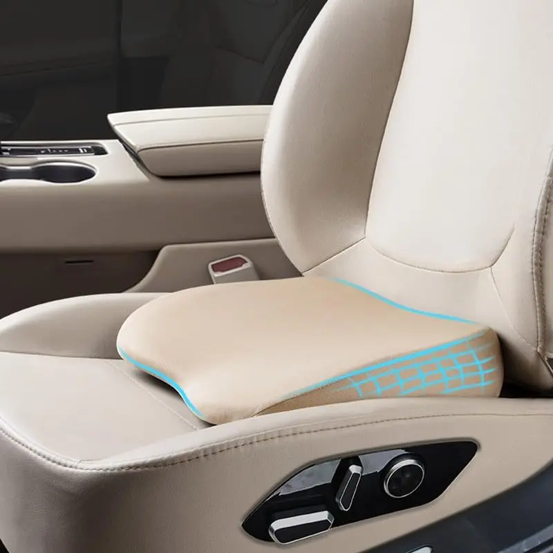 Car Seat Cushion for Driving, Car Booster Seat Cushion for Short Drivers, Portable Driver Seat Cushion that Can Increase Height by 3.5inch Inches, Office Chair Back Support Pillow for Back Pain Relief