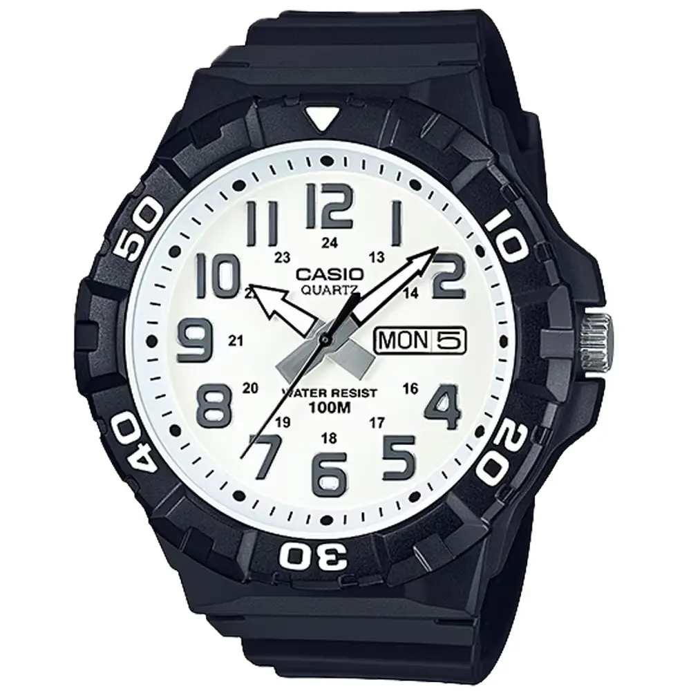 Casio Men's Oversized Sport Watch with White Dial - MRW-210H-7AV