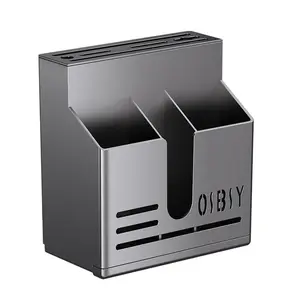 1pc Multifunctional Wall-Mounted Tool Storage Rack, Integrated Kitchen Knife and Cutting Board Holder, Organize Utensils and Chopsticks