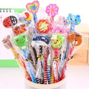 Random Color Creative Wooden Eraser Pencil, Pencil With Eraser, 10/20pcs/set Durable Learning Stationery Set, Writing & Correction Tools for Home School Office