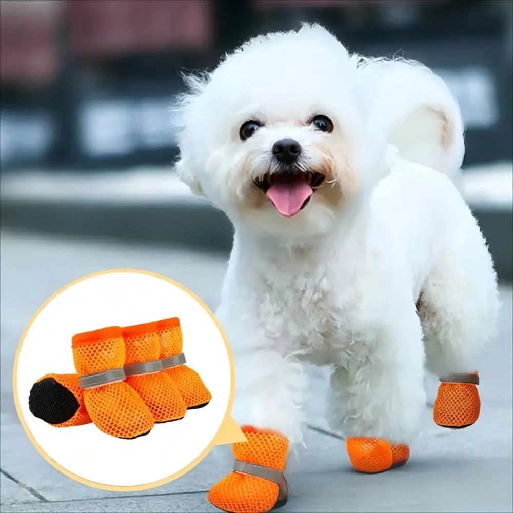 Comfortable Breathable Mesh Pet Shoes - Soft Sole Puppy Shoes for Small to Large Dog Breeds, All-Season Dog Footwear