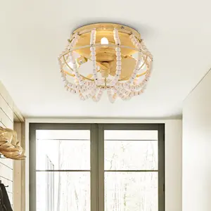 Parrot Uncle 13" Farmhouse DC Motor Flush Mount Reversible Ceiling Fan with Lighting and Remote Control