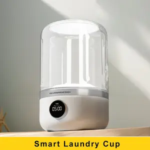 FANC.HOME Portable Mini Washing Machine: Convenient & Efficient Laundry Solution for Socks & Underwear – 1.2L Capacity, Waterproof & Rechargeable. Travel and Home, Pet Clothes, Makeup brushes, Baby clothes