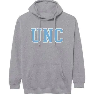UNC Letters Adult Hoodie Sweatshirt in Grey