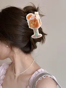 Summer Cartoon Hair Claw Clip, Sweet and Versatile Back-Of-Head Ponytail Holder, Shark Clip Accessory for Daily and Beach Use