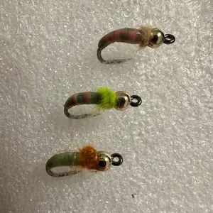 Jigging meal worms  these can be used for ice fishing, or fly fishing in a river or stream