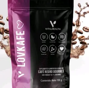 V-LOVKAFE LoveKafe de VitalHealth Café Gourmet con Ingredientes Naturales 190g - Coffee Beverage with Natural Ingredients