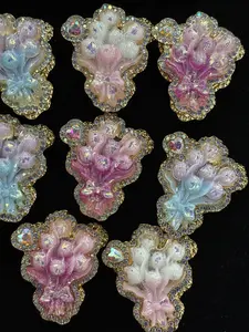 (395-397) 3PCS Glow Bouquet Charms | Luminous Flower Rhinestone Beads for DIY Jewelry