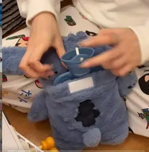 Blue Plush Toy - Soft Plushie with Hot Water Filling for Cozy Warmth & Hugs