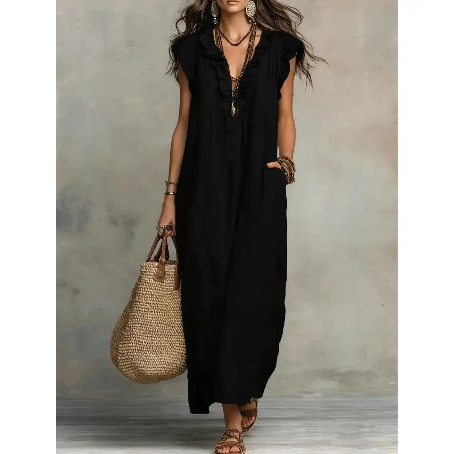 two piece maxi dress white Taylor Women's Mixed-Media Square-Neck Sleeveless Dress - Cream main image 0
