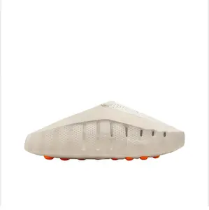 Futuristic Light Grey & Orange! Ultra-Lightweight Slide-On Sneakers with Sensory Nodes