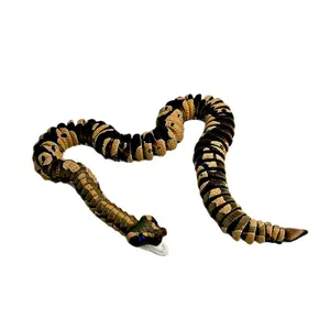 3dcrafted Chibi Ball Python 3D Printed Articulated Flexible Fidget Snake Figurine Smooth Texture Lifelike Movement Stress Reliever Collectible