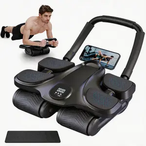 Abdominal Exercise Machine Ab Roller 4-Wheels with Elbow Support Automatic Rebound Abdominal Wheel Abs Workout Equipment for Core Workout Deals for You summerwins.