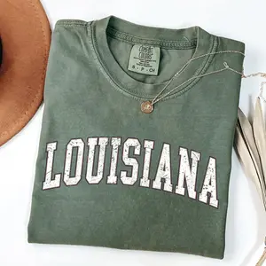 Louisiana, Football, Sports, Game Day, Big Game, Touchdown, Tailgate Party, University, College, State Tshirt, Women's Comfort Colors Tshirt, Graphic Tee