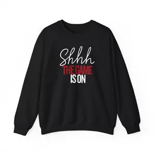 Men's Unisex Heavy Blend™ Crewneck Sweatshirt - "Shhh The Game Is On" Prints, Smooth Fabric, Seamless, Fitted Design