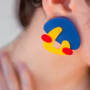 New Kid on the Colorblock Acrylic Clip-on Earrings
