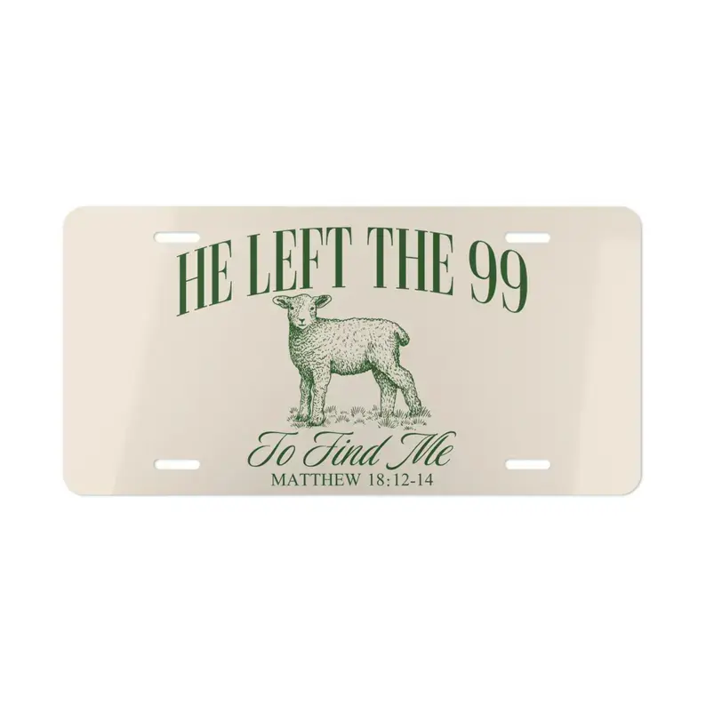 Trendy Christian Bible Verse Front License Plate, Cute Faith Car Accessory, Cute Christian Gift License Plate, License Plate Accessory