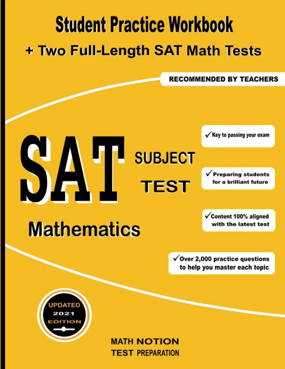SAT Subject Test Mathematics: Student Practice Workbook + Two Full-Length SAT Math Tests