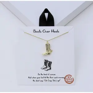 Boot Pendant Necklace