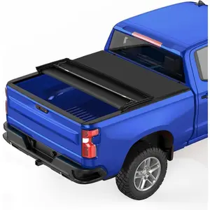Soft Tri-fold Truck Bed Tonneau Cover Compatible with 2009-2014 Ford F150, Fleetside 5.5 FT Bed