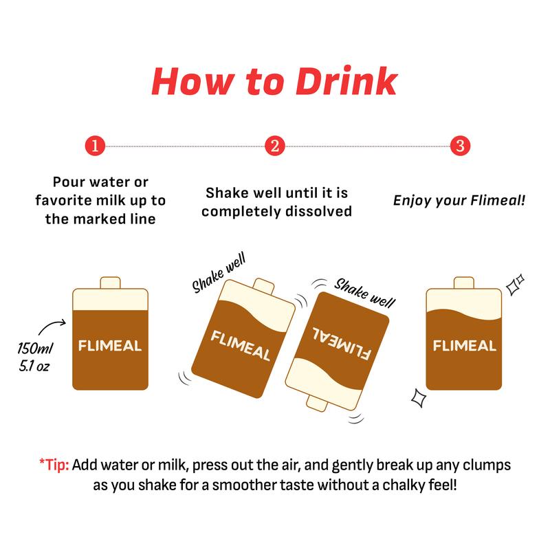 [Fullight Official] Flimeal Crunchy Protein Powder, 20~22g Protein, Low Sugar Keto-Friendly On-the-Go-Pack of 7, Meal Replacement, Easily Digestible Preworkout Drink