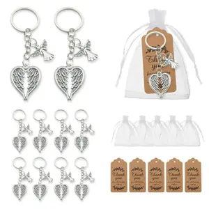 Guardian Angel Keychain with Heart-Shaped Wings – Cute Decorative Charm for Women, Handbag, Car, Backpack, Trendy Gift Accessory for Daily Use, Party, Travel, Loved Ones