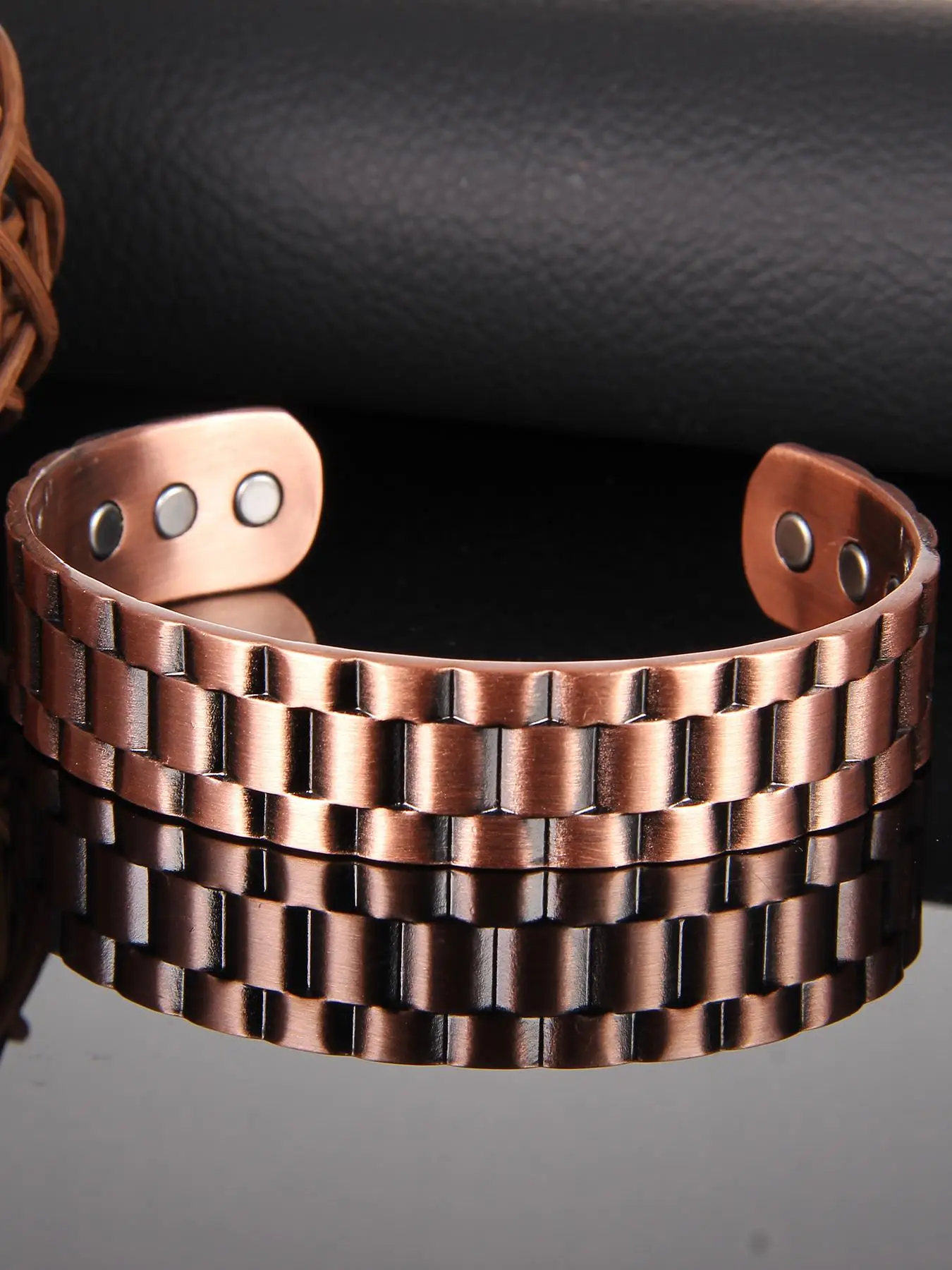 Men's Simple Plain Copper Cuff Bangle, Fashion Jewelry for Party, Daily Clothing Decor, Trendy All-match & Exquisite Jewelry As Birthday Gift for Wome