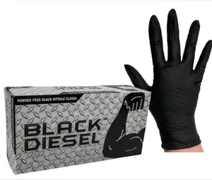 Black Diesel Disposable Nitrile Gloves 4 Mil Box Personal