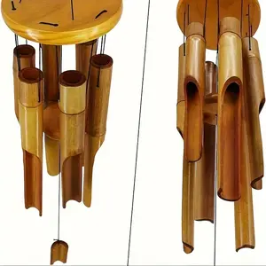 Garden Bamboo Wind Chimes Living Room Decor Fall Decor,  30" Classic Garden Windchime for Relaxation, Grace -  Festive Decorations Outdoor Wooden Wind Chimes with Melody Deep Tone
