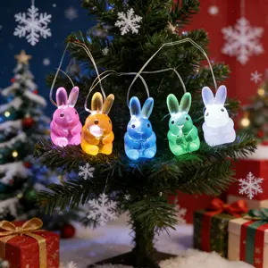 Muro Home Cute 3D Bunny LED String Lights Multicolor Holiday & Wedding Decor Lights for Festive Atmosphere