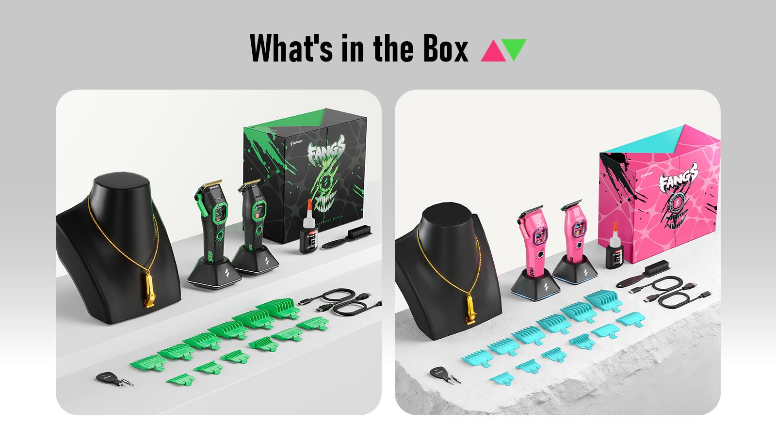 Suprent FANGS Vector Clipper – 13,000 RPM AI Controlled Motor Unique U-Shape Blade- Dual Mode Lever LED Light- Professional Hair Trimmer for Barbers-Gift for man