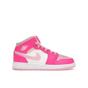 Jordan Kid's 1 Mid Fierce Pink Basketball Shoes, from StockX