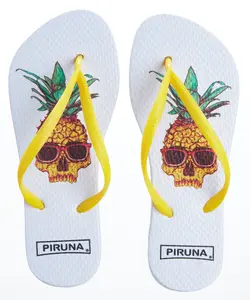 PIRUNA Flip Flops - Skull Pineapple Unisex Brazilian Sandals