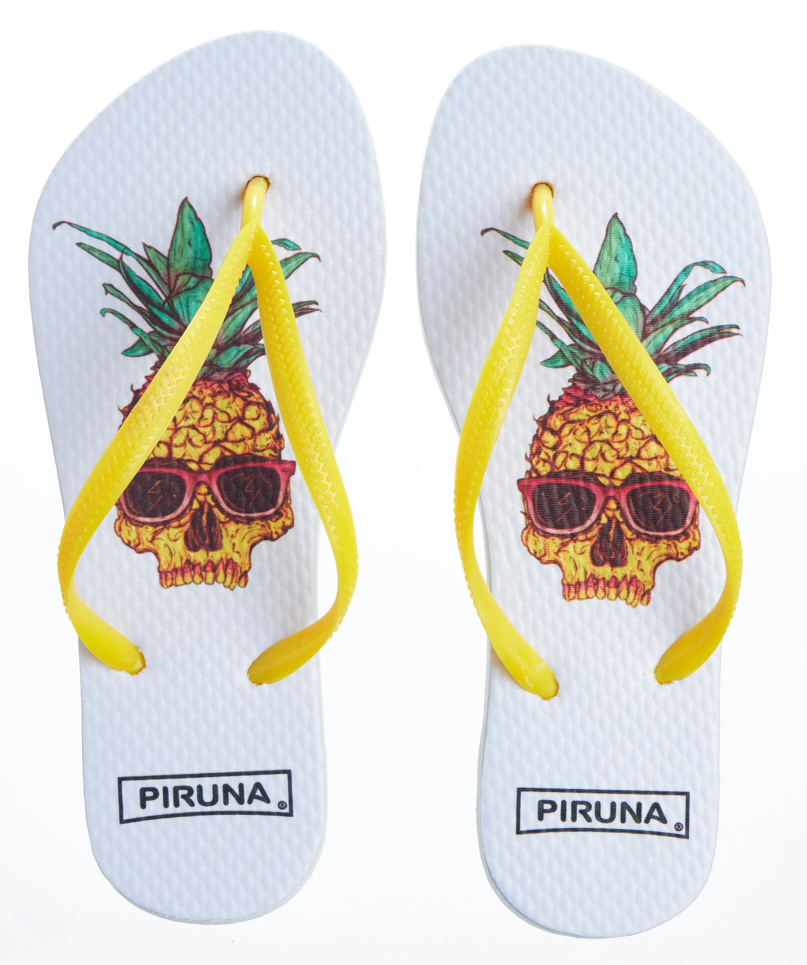 PIRUNA Flip Flops - Skull Pineapple Unisex Brazilian Sandals