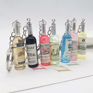 Cute Mini Resin Bottle Keychain | Novelty Bottle Charm & Aesthetic Bag Keyring
