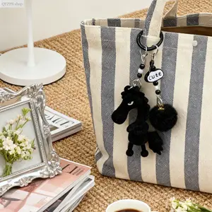 2026 Year of the Horse Black Horse Phone Charm - Lucky Flocking Pendant, Zodiac Tech Accessories, Animal Motif Charm Keychains, Unique Gift for Men's Accessories & Women's Fashion