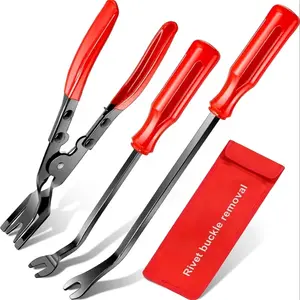 Update 3pcs /2pcs/1pc Car Clip Remover Tool, Clip Pliers Set Fastener Removal Tool, Auto Trim Removal Tool Kit Pry Tool Set Car Door Panel Dashboard Repair Kit